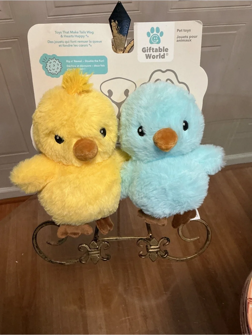 Giftable World  Set Of Animal Ball Chicken &  Pig 7” Dog Toy With Squeaker .